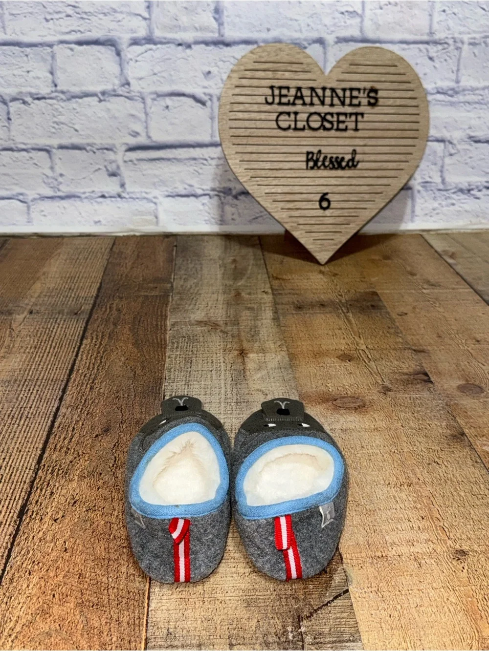 Joules Slippet Felt Mules Faux Fur Kids Slippers Bears Sz X Small 8/9 US